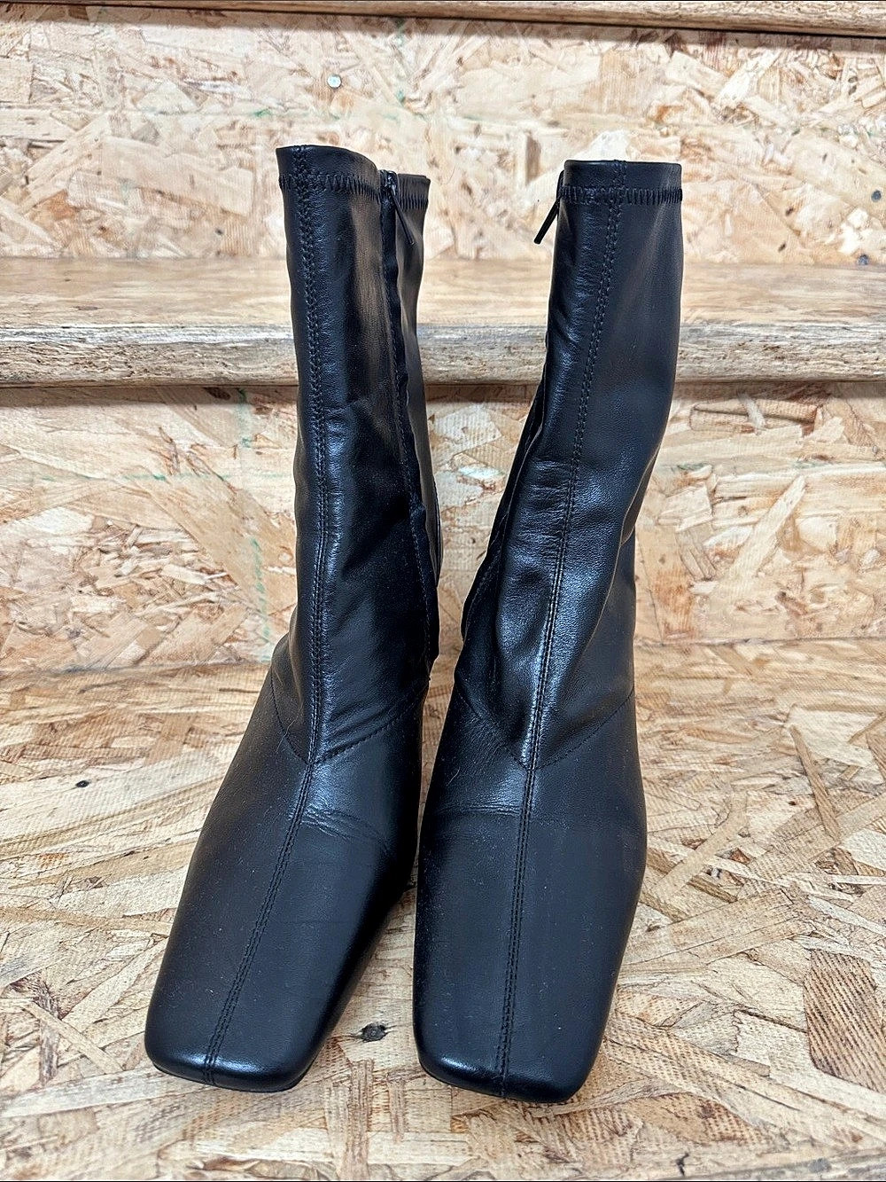 Tony Bianco Fantasy Boot Square Toe-High Heeled Boots in Black US 8.5